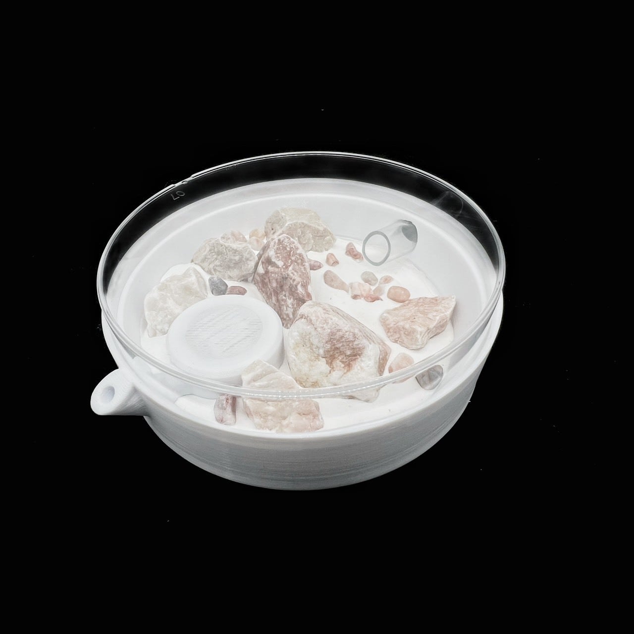 クリアカバーを付けたラウンド石膏巣の本体単品